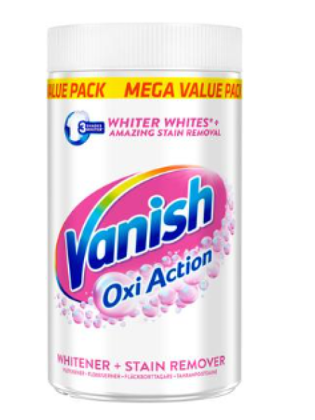 Порошок-пятновыводитель Vanish Oxy Action White 1500г для белого белья