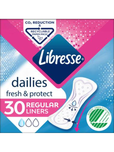 Ежедневные прокладки Libresse Regular Pikkuhousunsuoja 30шт