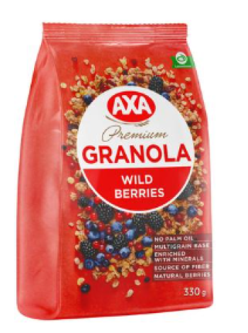 Мюсли AXA Müsli Wild Berries 330г с ягодами 