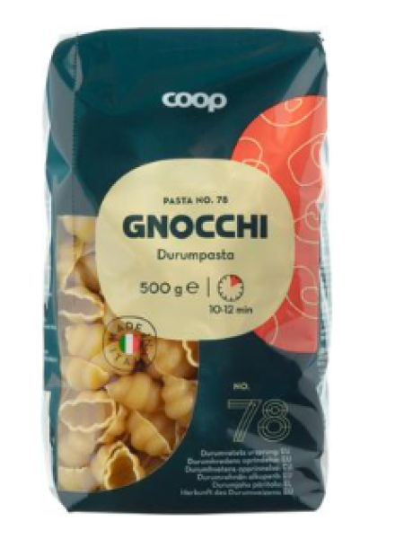 Макароны ракушки Coop Gnocchi 500 г 