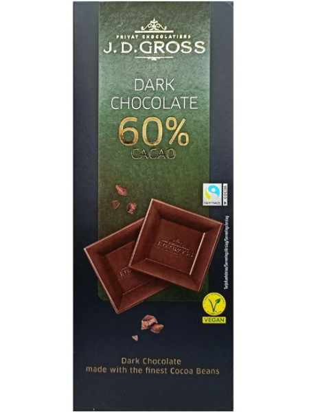 Плиточный тёмный шоколад J.D.Gross 60% 125г