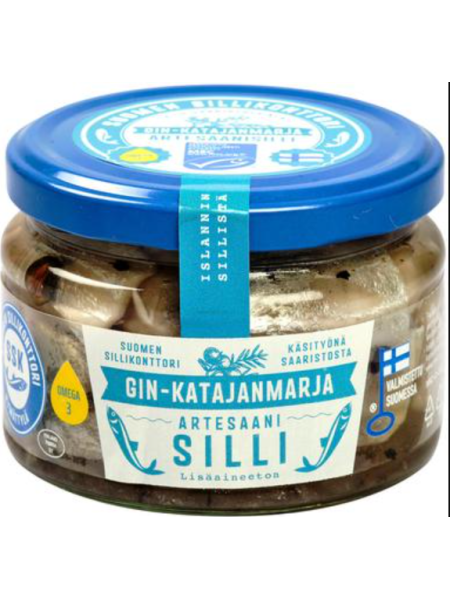Сельдь с джином и можжевеловыми ягодами Suomen Sillikonttori Gin-Katajanmarja Artesaani-silli 280г
