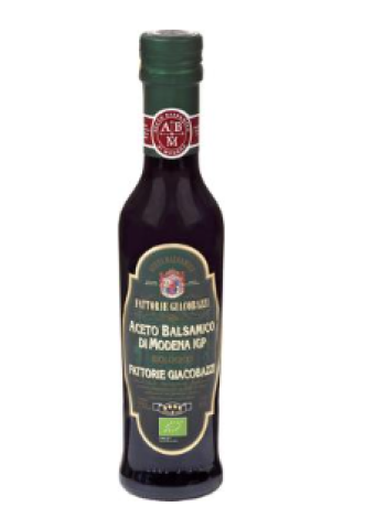 Итальянский органический бальзамический уксус Fattorie Giacobazzi Organic 250 мл