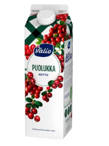Кисель брусничный Valio puolukkakeitto 1л