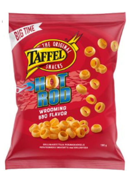 Ароматизированные картофельные кольца Taffel Hot Rod 180г