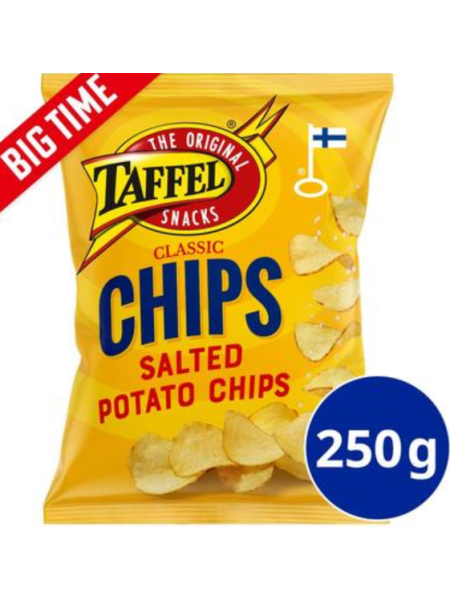 Картофельные чипсы классические Taffel Chips classic suolattu sipsi 250г