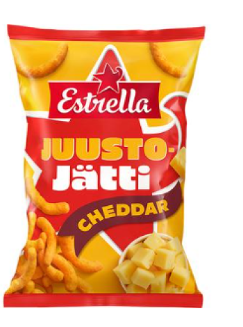 Снеки кукурузные с сыром Estrella Juusto-Jätti Cheddar 200г
