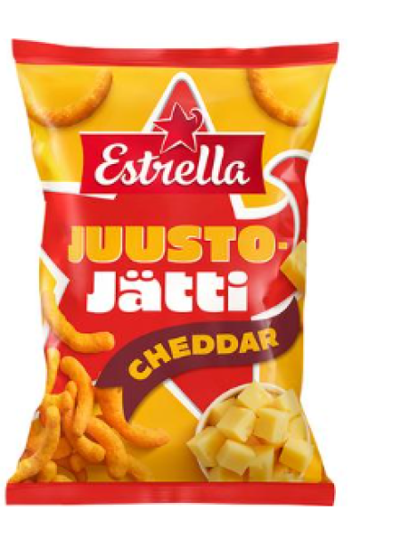 Снеки кукурузные с сыром Estrella Juusto-Jätti Cheddar 200г