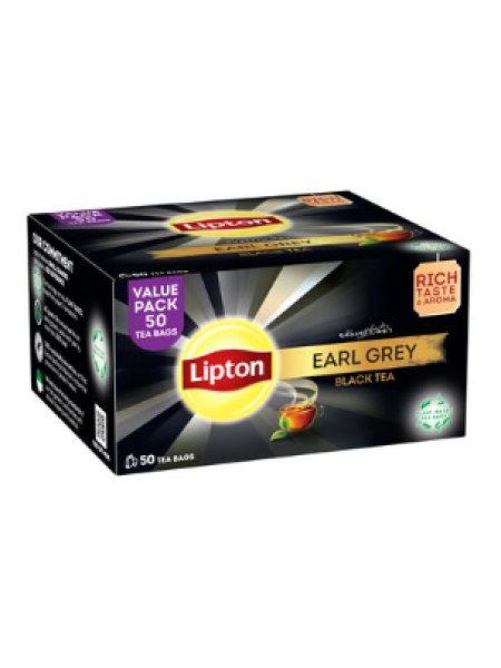 Черный чай Lipton Svart Te Earl Grey 50 шт