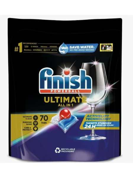Капсулы для посудомоечной машины Finish Ultimate All in One 70 штук 