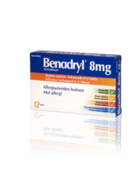 Противоаллергический препарат BENADRYL 8мг 12 таб