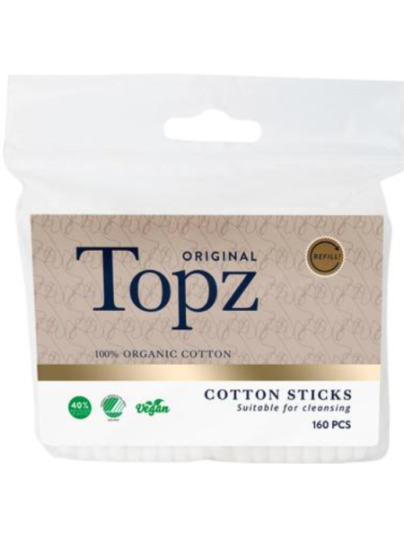 Ватные палочки Topz Premium vanupuikot täyttöpakkaus 160шт