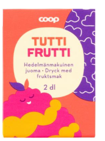Напиток со вкусом фруктов Coop Tutti Frutti 2dl 