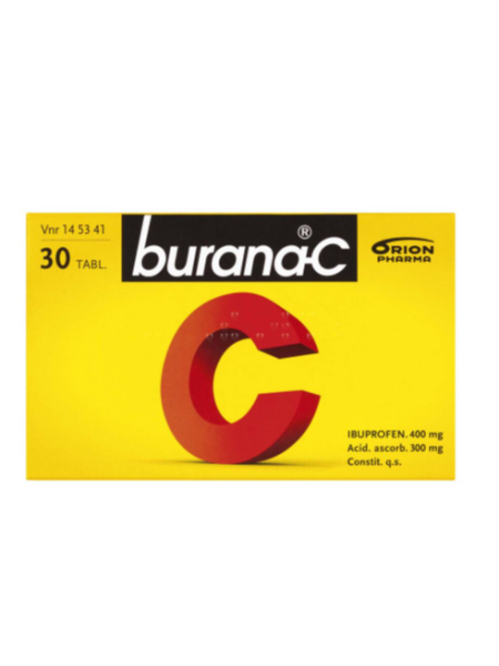 Обезболивающие таблетки BURANA-C  400MG 30 шт