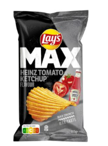 Картофельные чипсы Lay's MAX Heinz со вкусом томатного кетчупа 185 г