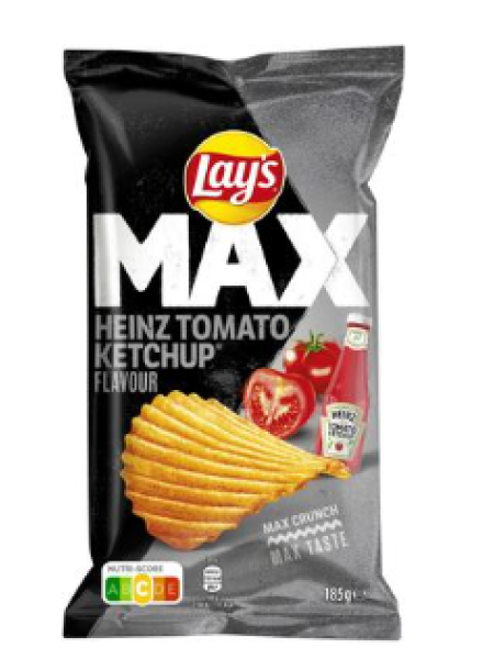 Картофельные чипсы Lay's MAX Heinz со вкусом томатного кетчупа 185 г
