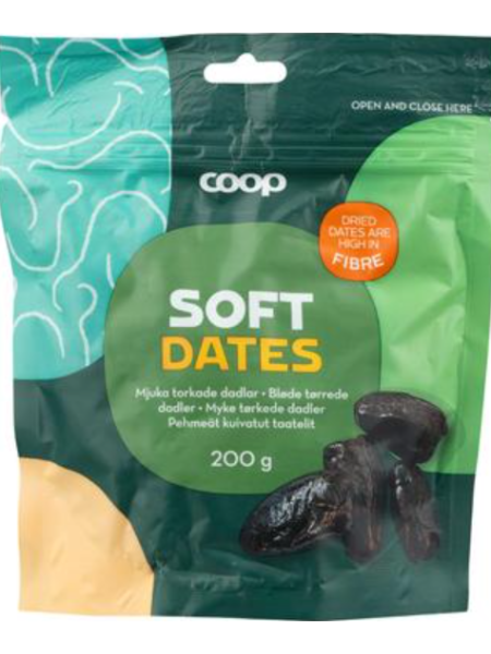 Финики сушеные мягкие Coop pehmeät kuivatut taatelit 200 г