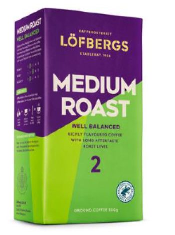 Кофе молотый Löfbergs Medium Roast № 2 500г