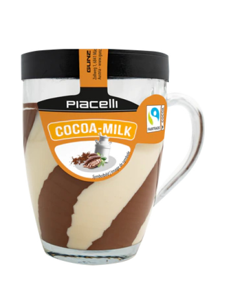 Какао паста с фундуком Piacelli cocoa-milk cream duo 300г в кружке