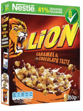 Цельнозерновые хлопья Nestlé Lion со вкусом шоколада и ириски 350 г
