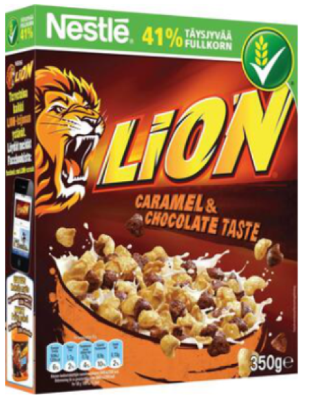 Цельнозерновые хлопья Nestlé Lion со вкусом шоколада и ириски 350 г