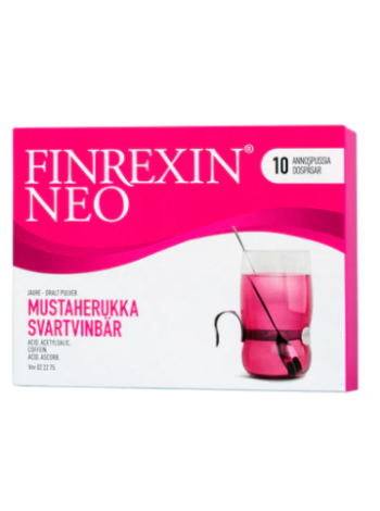 Порошок для напитка от простуды Finrexin Neo 10шт черная смородина