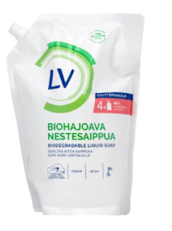 Жидкое мыло без отдушек и красителей LV biohajoava nestesaippua 1,2 л