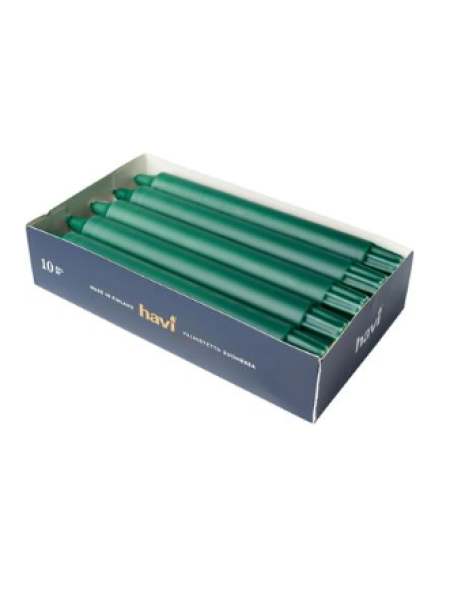 Свечи Havi Crown 20см 10шт 7ч цвет зеленый