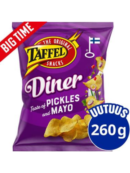 Картофельные чипсы Taffel Diner 260г соленые огурцы и майонез