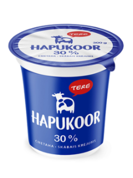 Жирная сметана Tere hapukoor 30% 300г