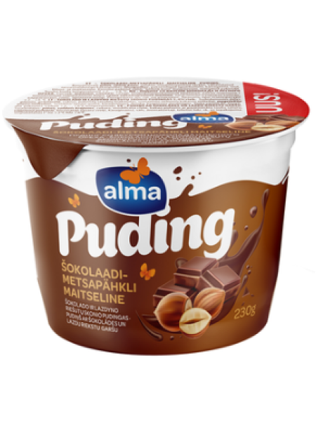 Пудинг со вкусом шоколада и фундука ALMA Puding šokolaadi-metsapähkli maitseline 230г