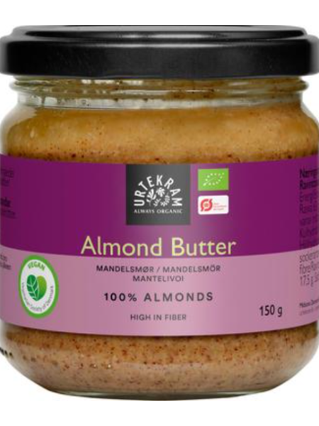 Органическое миндальное масло Urtekram Almond Butter 150г