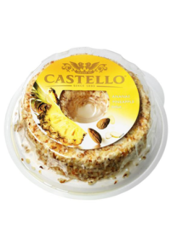 Сливочный сыр с ананасом и миндалем CASTELLO 125г