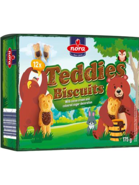 Печенье для детей Nora teddies 175г со вкусом какао