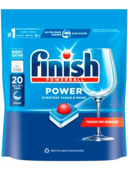 Таблетки для посудомоечной машины Finish Power All-in-1 20 шт