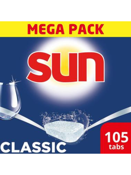Таблетки для посудомоечной машины SUN Konetiskitabletti Classic Lemon 105 шт