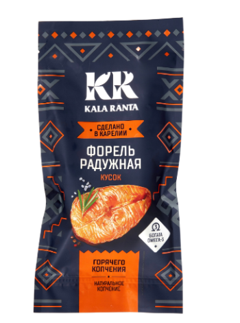 Форель радужная горячего копчения Кусок -филе КАРЕЛИЯ