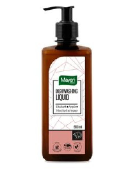 Средство для мыться посуды MAYERI ORGANIC 500мл ревень - яблоко мятная трава  