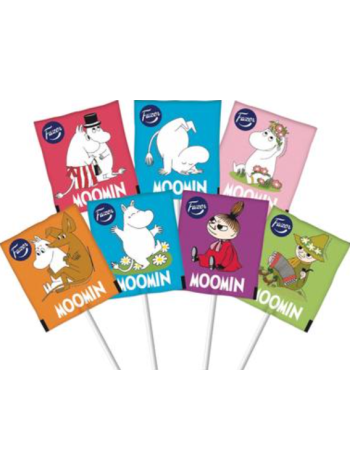 Леденец на палочке Fazer Moomin 8г с фруктовым вкусом
