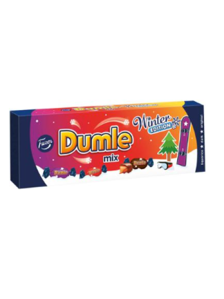 Ириски в молочном шоколаде Fazer Dumle Mix 350г в коробке