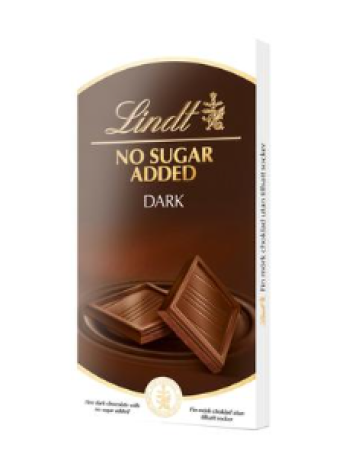 Плитка темного шоколада Lindt 100г без добавления сахара