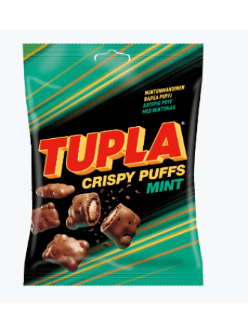 Мини шоколадки Tupla Crispy Puffs Mint 170г в пакете