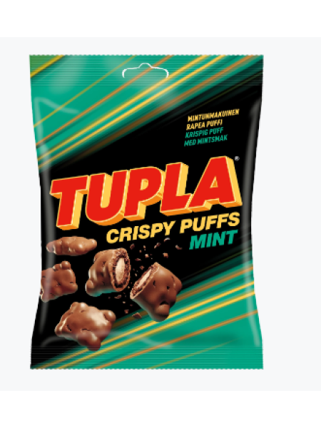 Мини шоколадки Tupla Crispy Puffs Mint 170г в пакете