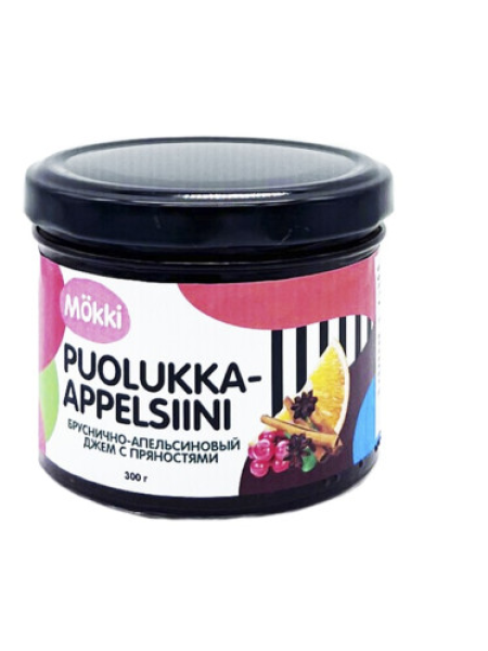 Джем брусника-апельсин Mokki puolukka-appelsiini 280 г
