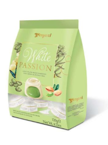 Конфеты из белого шоколада с фисташковой начинкой Vergani White Passion 120г