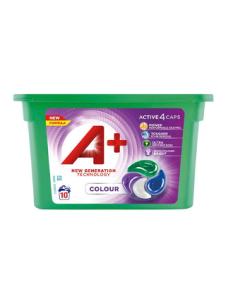 Капсулы для стирки A + Sensitive Color Active4 10шт