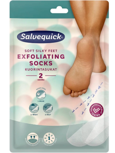 Отшелушивающиеся носочки для ног Salvequick Foot Care 2шт
