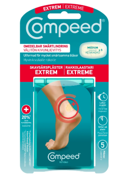 Блистерные патчи для пяток COMPEED EXTREME 5 шт средние