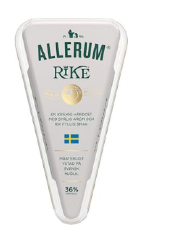 Сыр полутвердый Allerum Rike 375г 36% жирности