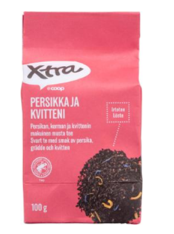 Черный чай со вкусом персика, сливок и айвы Xtra 100г